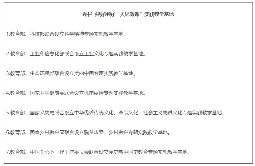 教育部等十部门：全面推进“大思政课”