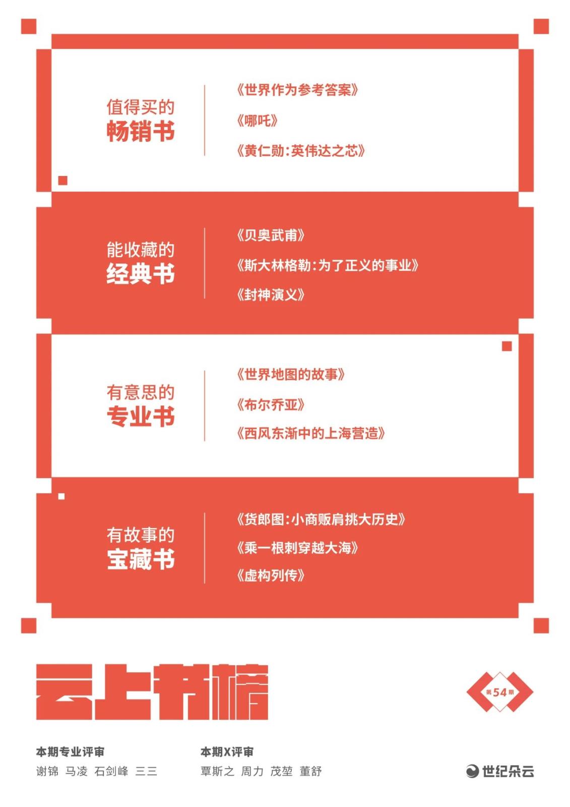 广西科学技术出版社 | 《虚构列传》入选第五十四期“世纪朵云·云上书榜”